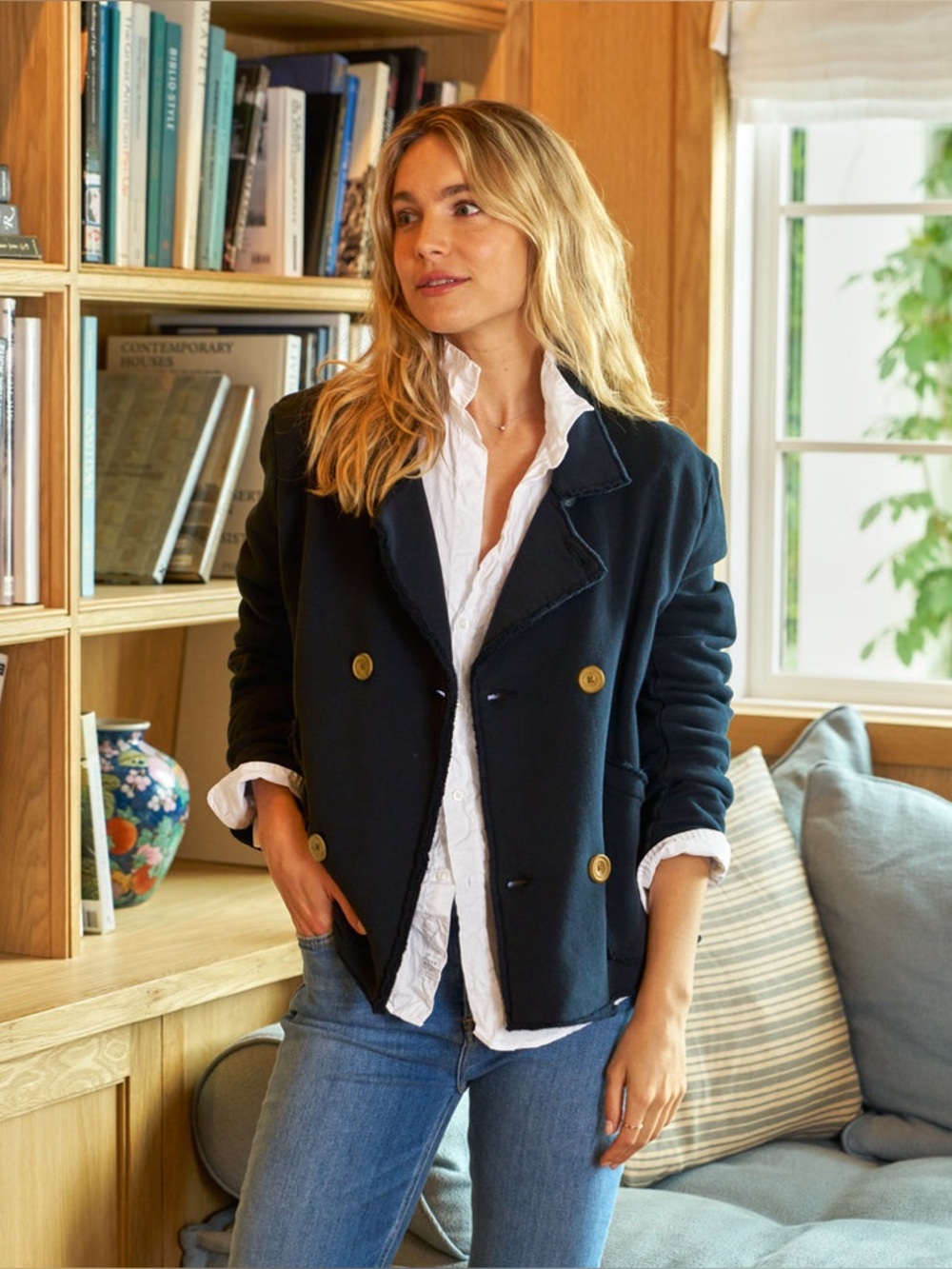 Frank & Eileen Mini Belfast Crop Peacoat